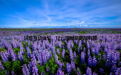 这些互动体验, 让云端畅游更加有趣